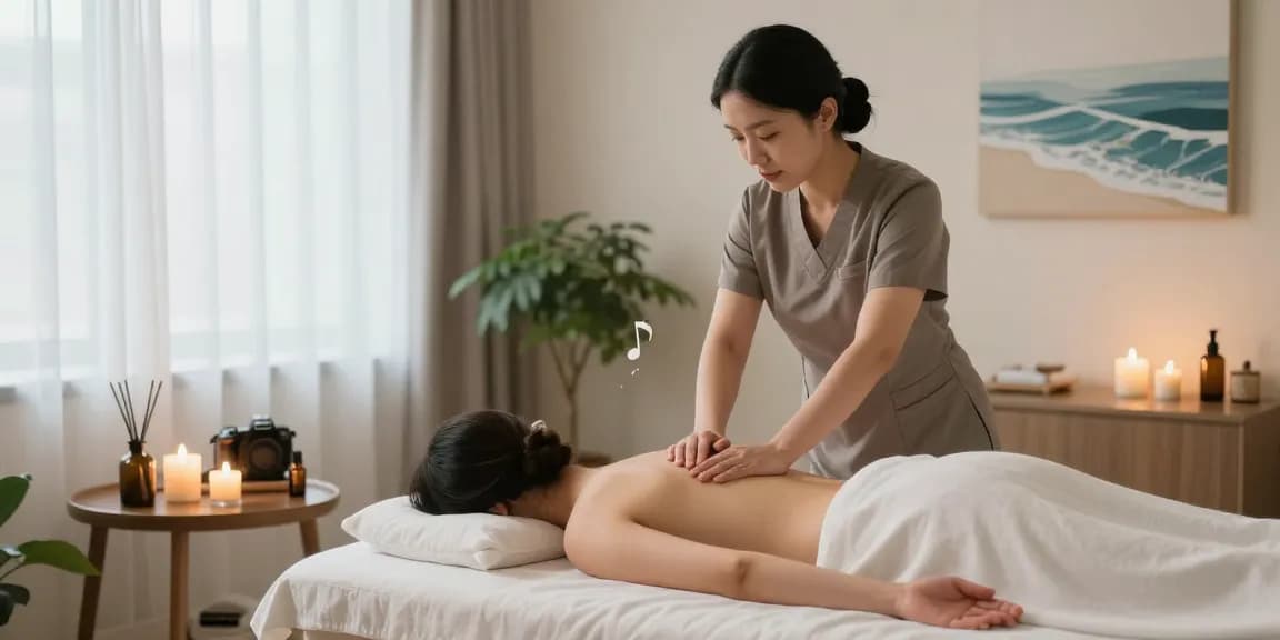 Relaxing 부산스웨디시 massage therapy in a peaceful wellness center.