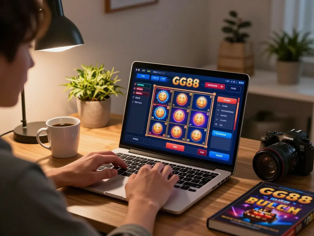 Play engaging GG88 online casino games from a cozy home gaming setup with modern decor.