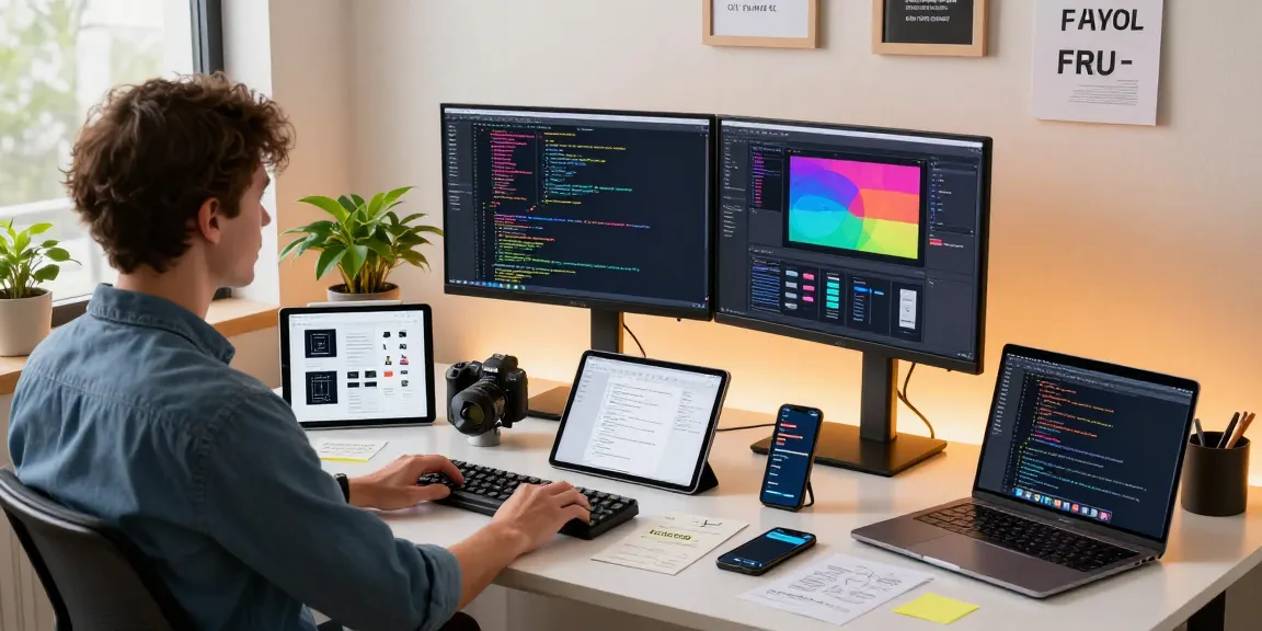 Dynamic workspace of a developer at snipaste官网 showcasing coding tools and creative designs