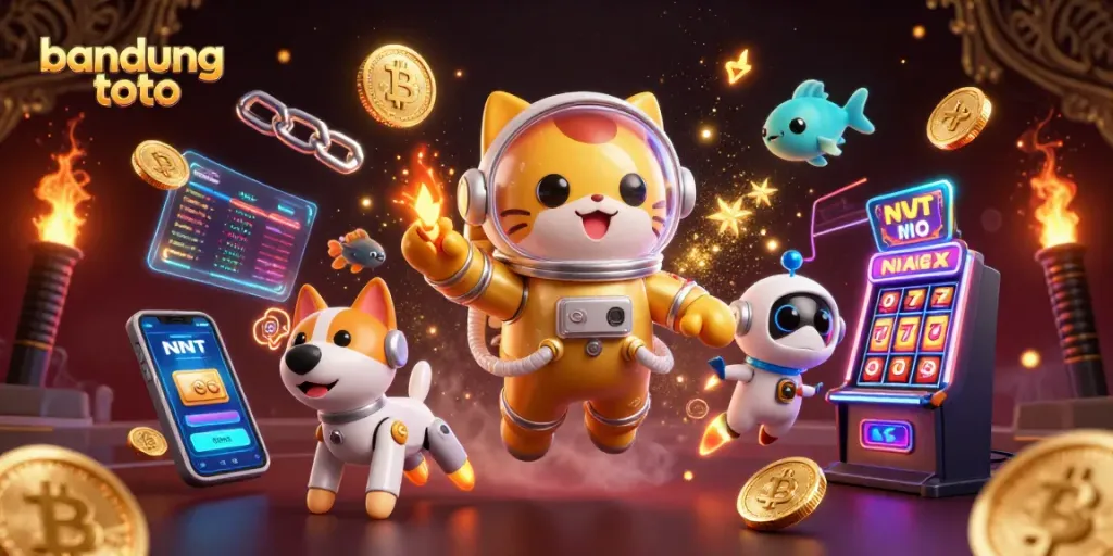 Experience the thrill of gaming with bandung toto amidst vibrant slot machines and glowing coins