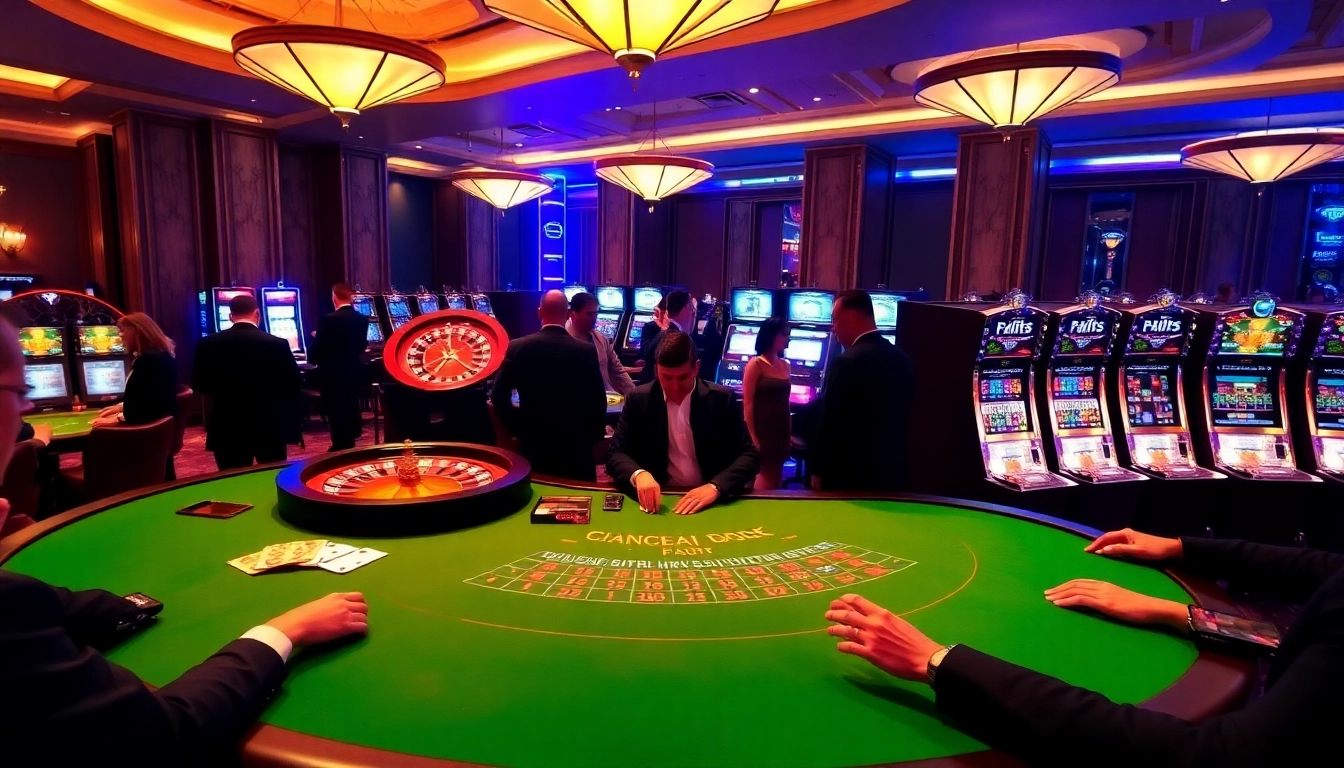 Experience the excitement of gaming at https://f168.ing/ with luxury casino tables and vibrant atmosphere.