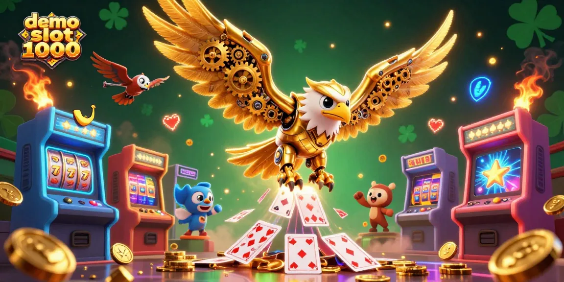 Play demo slot zeus 1000 to win big in this dynamic, colorful casino scene filled with excitement.