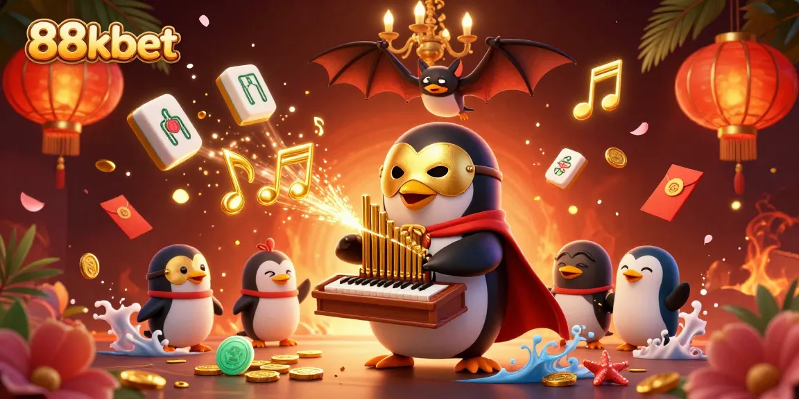 Engage in vibrant casino adventures with 88kbet in this colorful illustrated fantasy scene.
