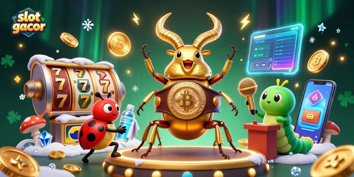 Engage with slot gacor resmi through a vibrant 3D casino scene featuring unique gaming characters and elements.
