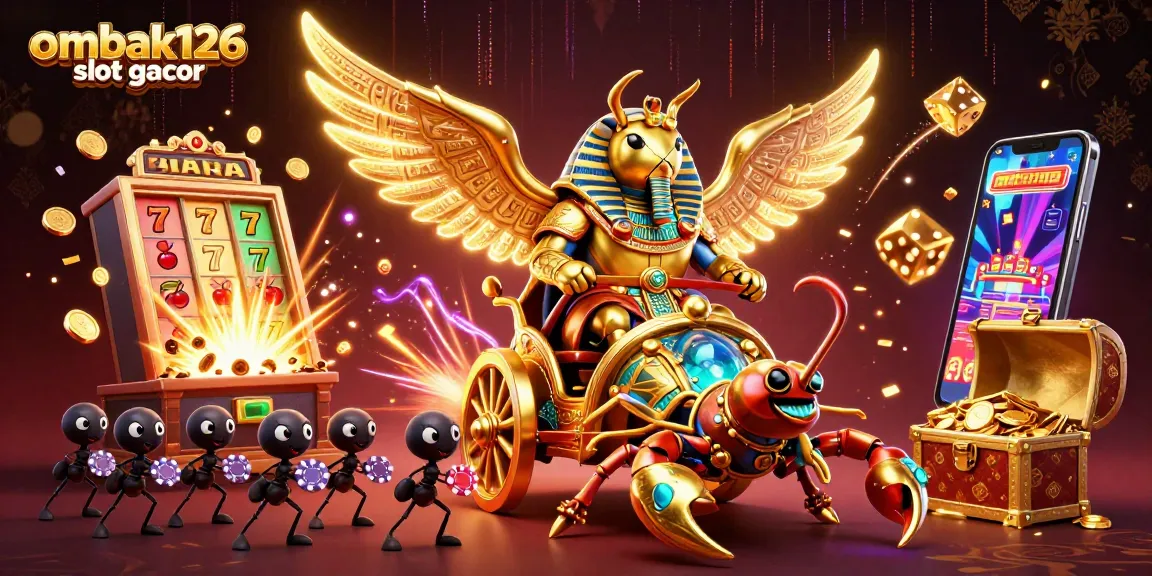 Experience the thrill of ombak126 slot gacor with a vibrant 3D casino scene full of excitement.