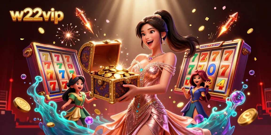 Join the excitement at w22vip with golden treasures and jackpot thrills in a vibrant casino atmosphere
