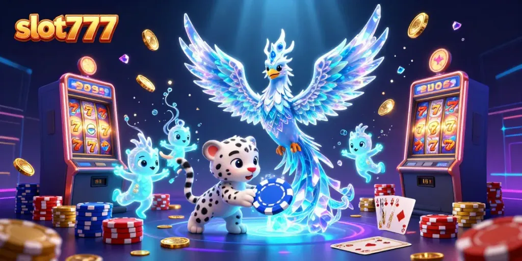 Experience the thrill of slot777 with vibrant characters and dynamic casino elements.