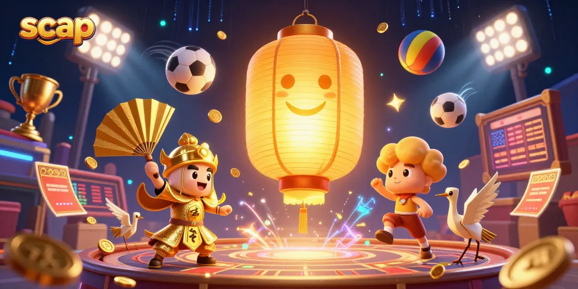 Experience high-stakes gaming action with scap's vibrant 3D illustration featuring casino elements.