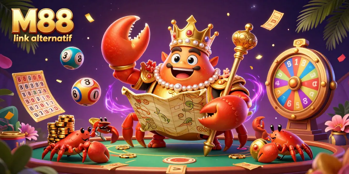 Enhance your gaming experience with M88 link alternatif offering vibrant gambling interactions in a captivating illustration.
