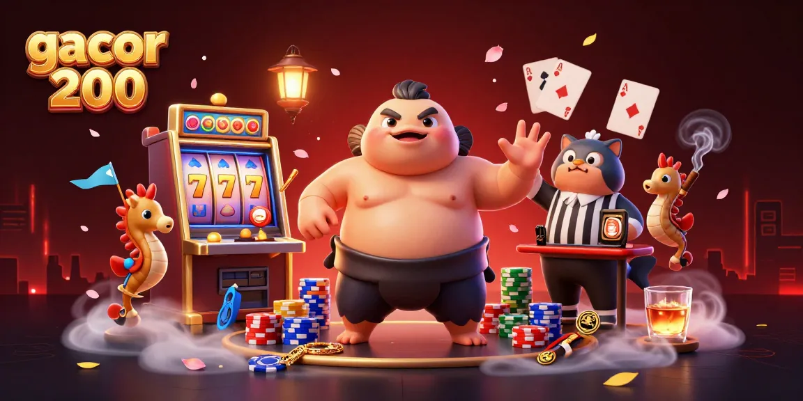 Spin the reels and experience the excitement of gacor 200 with vibrant slot elements and a lively underwater scene.