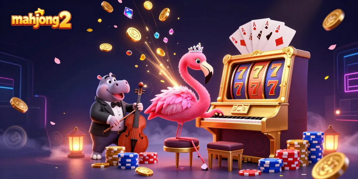 Engage in mahjong 2 thrills with vibrant casino characters and dynamic slot elements.