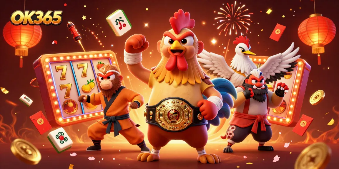Experience the thrill of winning at OK365 with vibrant casino action and dynamic characters.