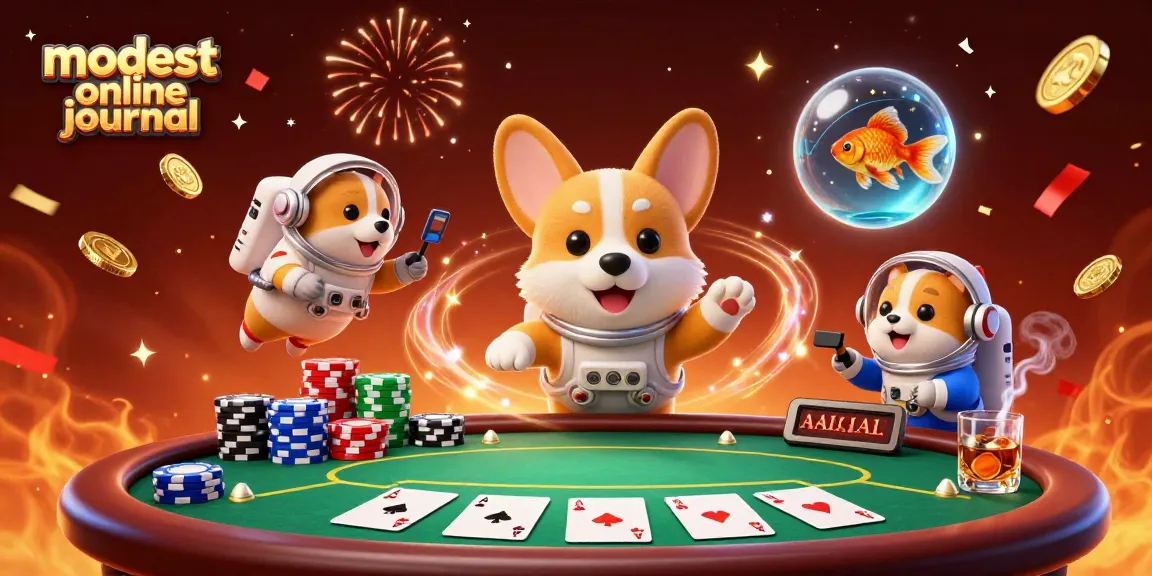 Enjoy engaging gaming experiences with the modest online journal showcasing a vibrant casino scene.