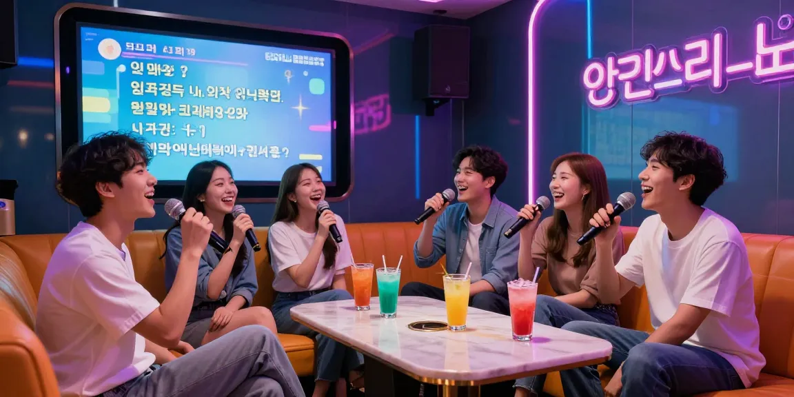 Engaging karaoke night at 인천쓰리노 with friends enjoying vibrant ambiance and colorful drinks.