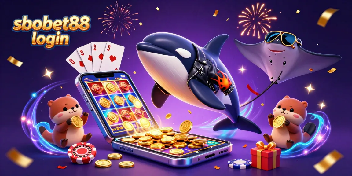 Engage with exciting sbobet88 login features while enjoying colorful slot games and dynamic ocean characters.