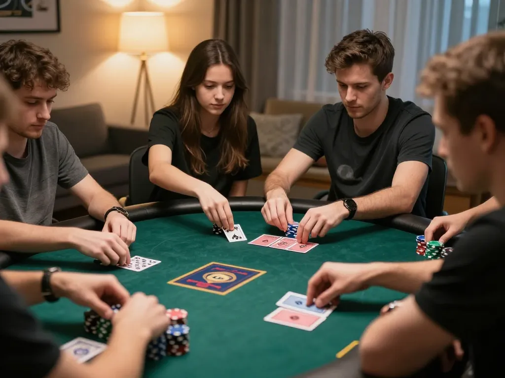 Engaging online poker session with players preparing for a slot deposit 10k gameplay strategy.