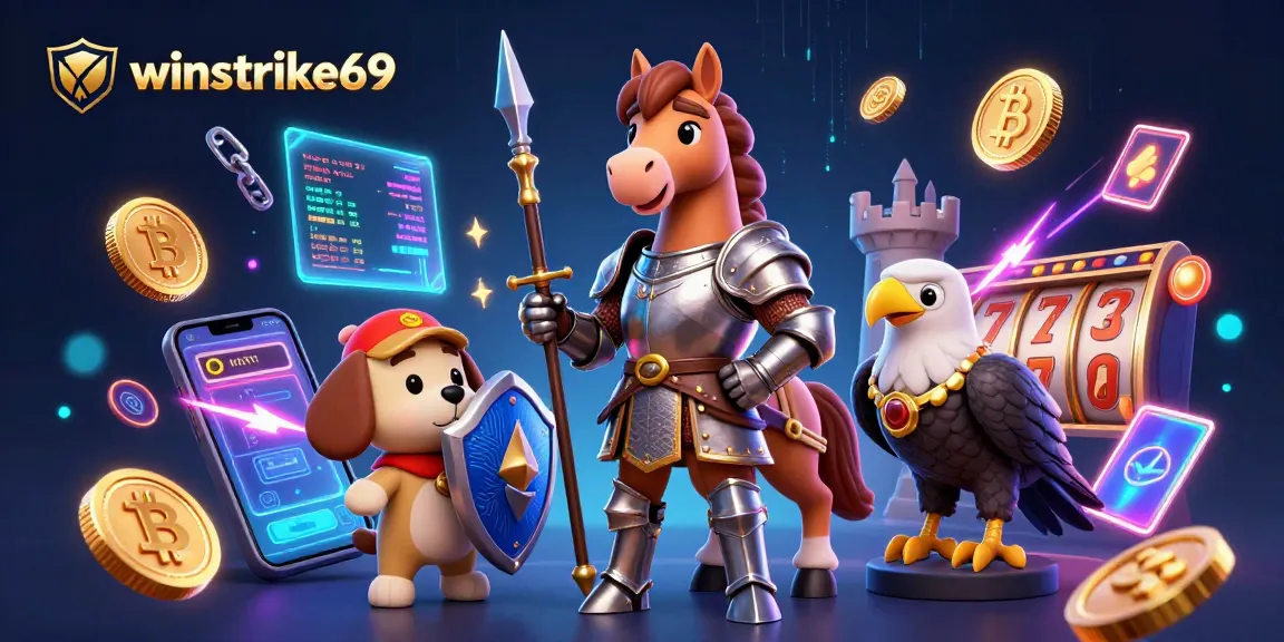 Embrace the thrill at winstrike69 with vibrant casino elements and dynamic 3D characters.