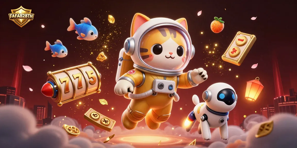 Experience thrilling chances to win big at FAFA828TH with a dazzling 3D casino illustration.