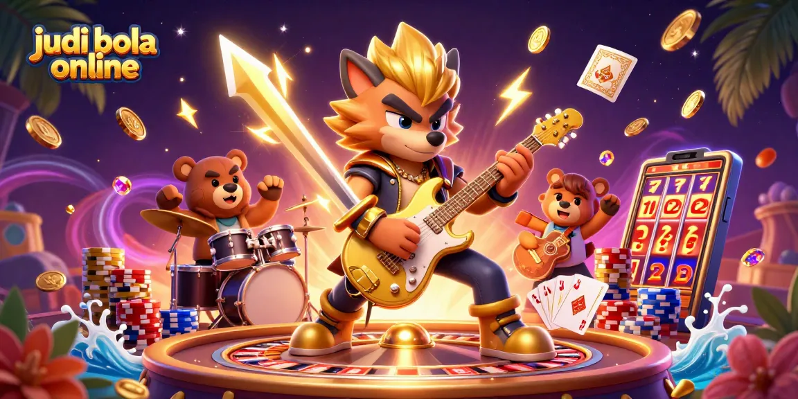 Experience thrilling judi bola online action with our vibrant casino digital art.