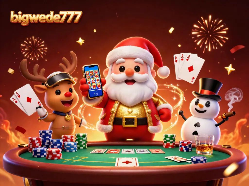 Experience bigwede777 and win big with festive 3D characters celebrating in a vibrant casino scene.