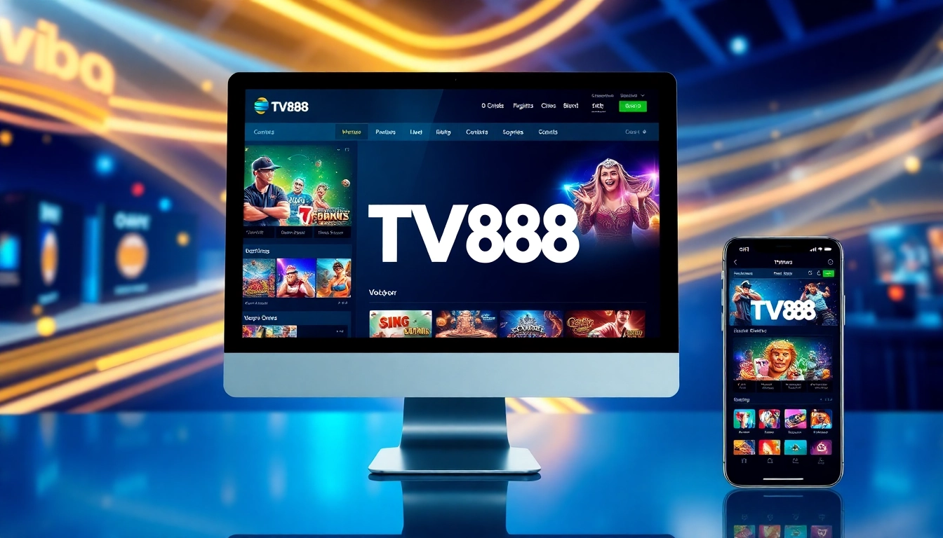 TV88 online betting platform showcasing vibrant casino games and user-friendly interface.