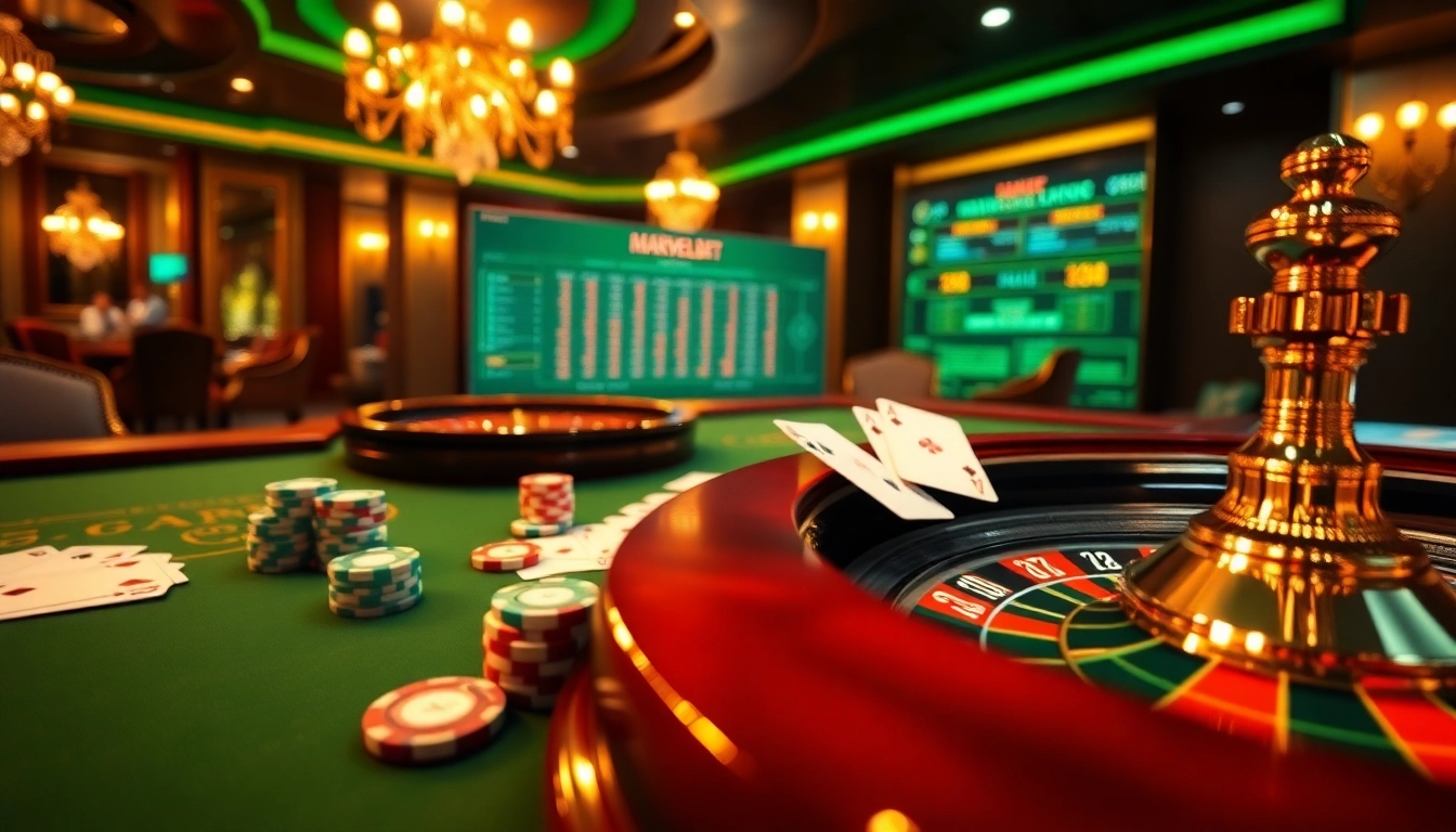 Experience the thrill of gaming at https://marvelbet.site/ with vibrant casino action and poker chips in play.