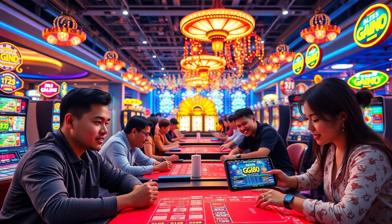 Experience the excitement at GG 88's online casino, showcasing vibrant gaming action and engaging players.