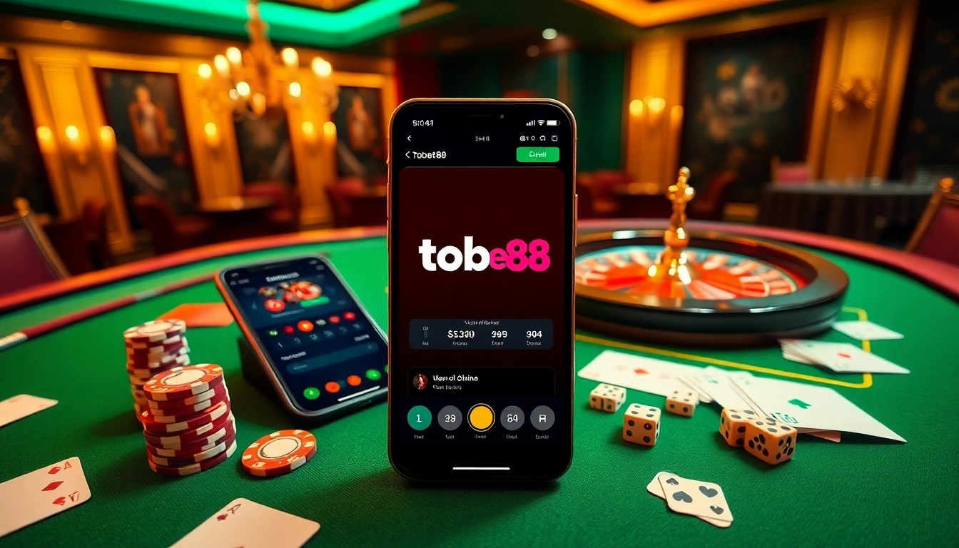 Experience the thrill of gaming at nhà cái tobet88 with vibrant casino tables and engaging online interfaces.