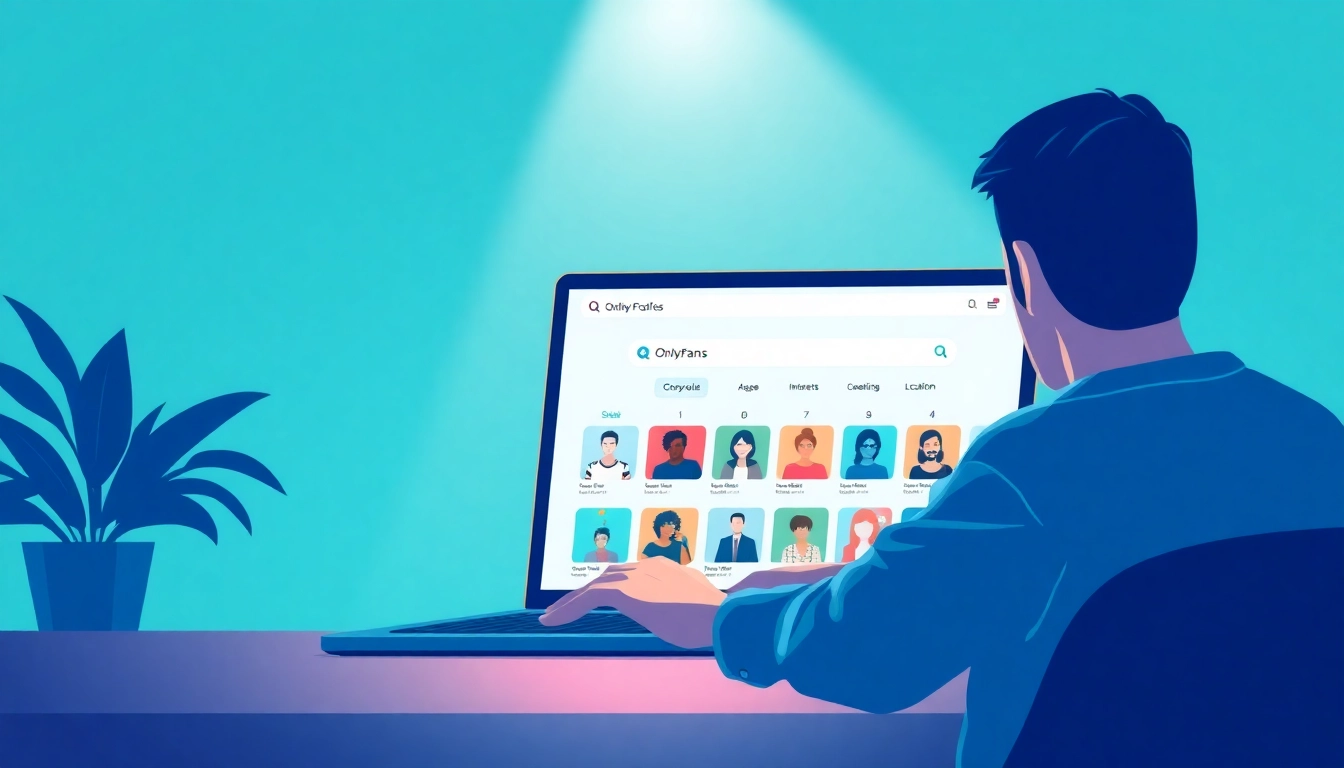 Find someone on OnlyFans using a user-friendly search engine interface.