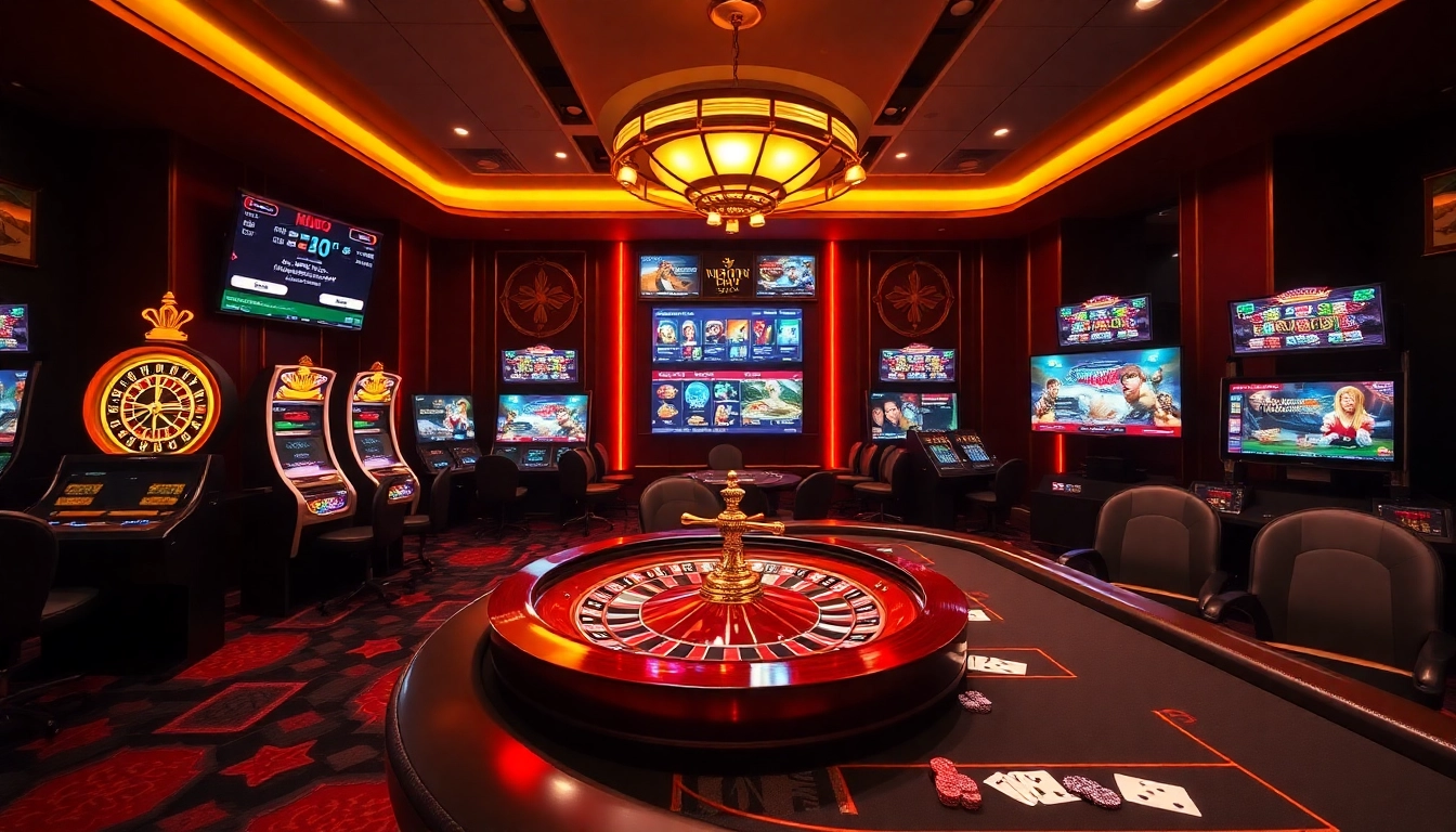 Exciting gaming experience on bk8thai with roulette, slots, and sports betting visuals.