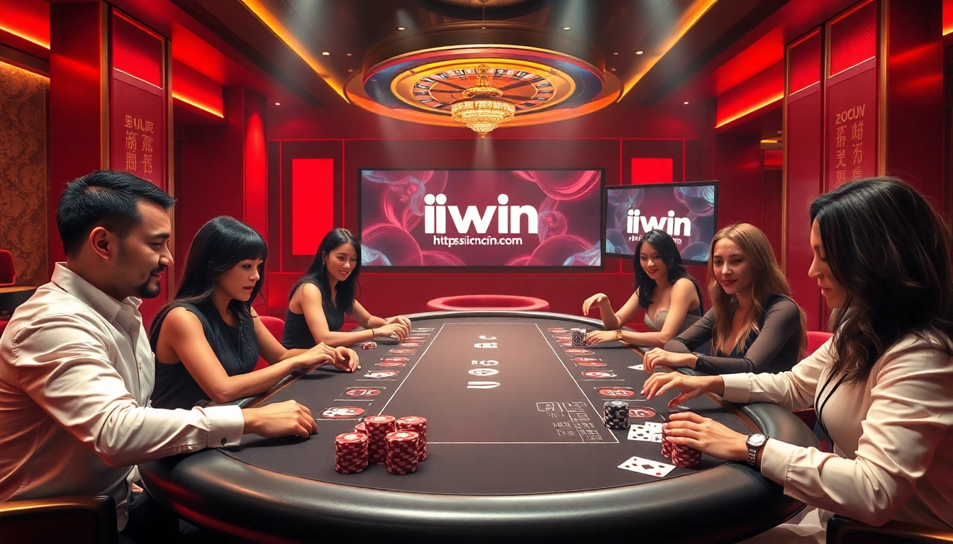 Engage in an exhilarating poker game scene at https://iwin.cn.com/ showcasing luxury casino elements.