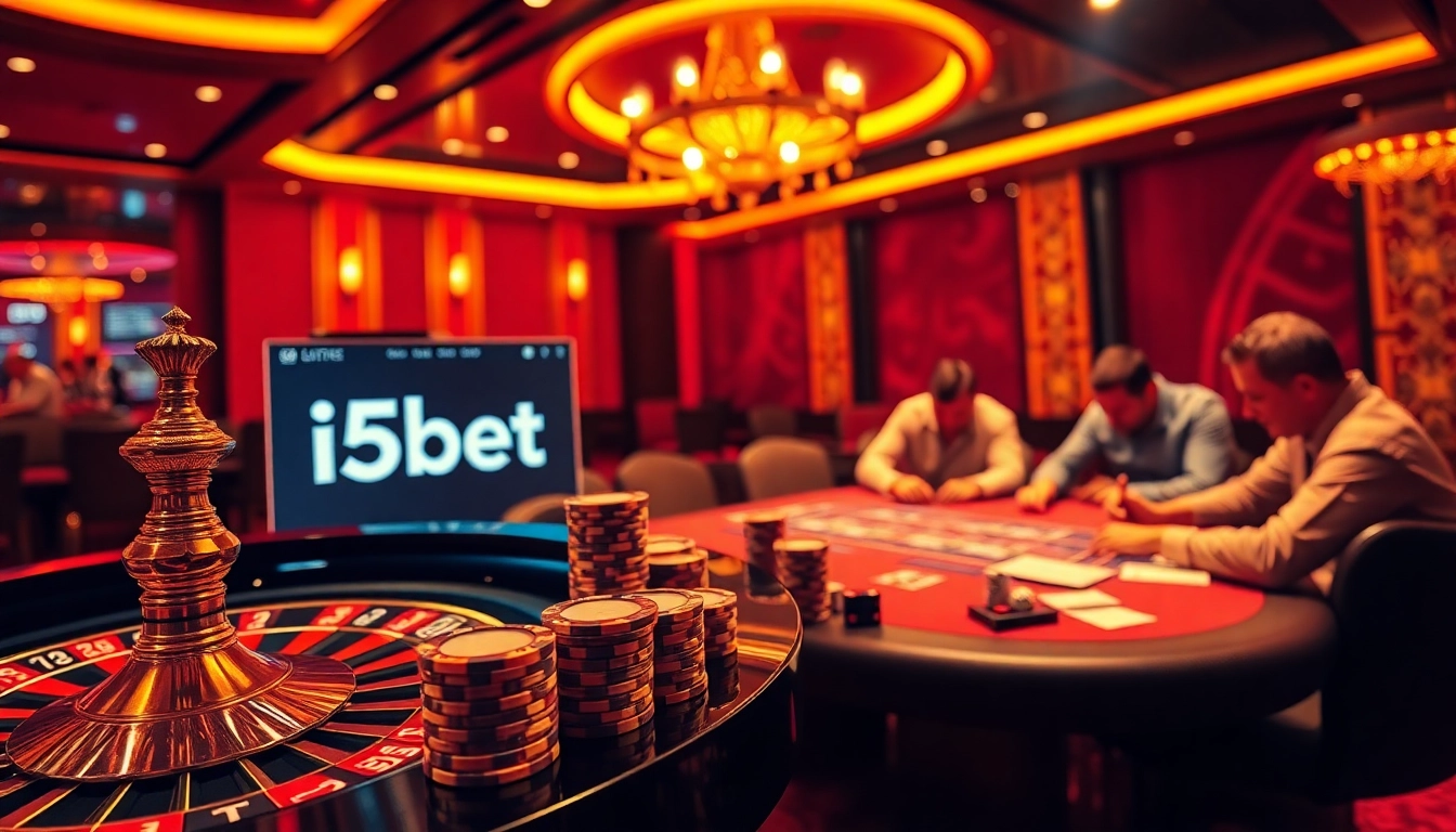 Experience the thrill of online gambling at https://i5bet.it.com/ with vibrant casino tables and poker excitement.