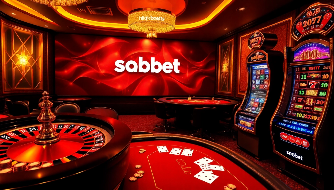 Sbobet players engaging in online sports betting showcased in a luxurious casino setting.