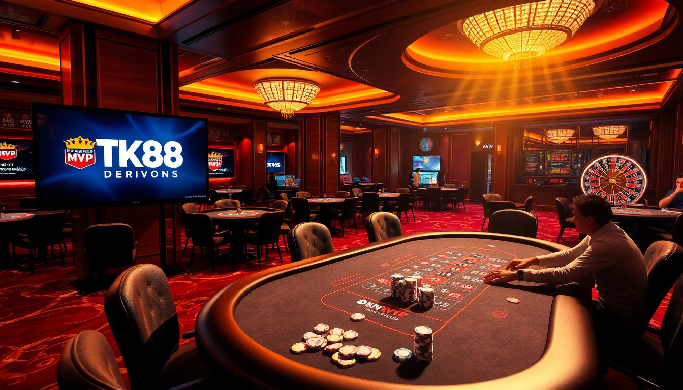 Experience high-stakes excitement at Tk88 MVP with luxurious casino features and vibrant gaming atmosphere.