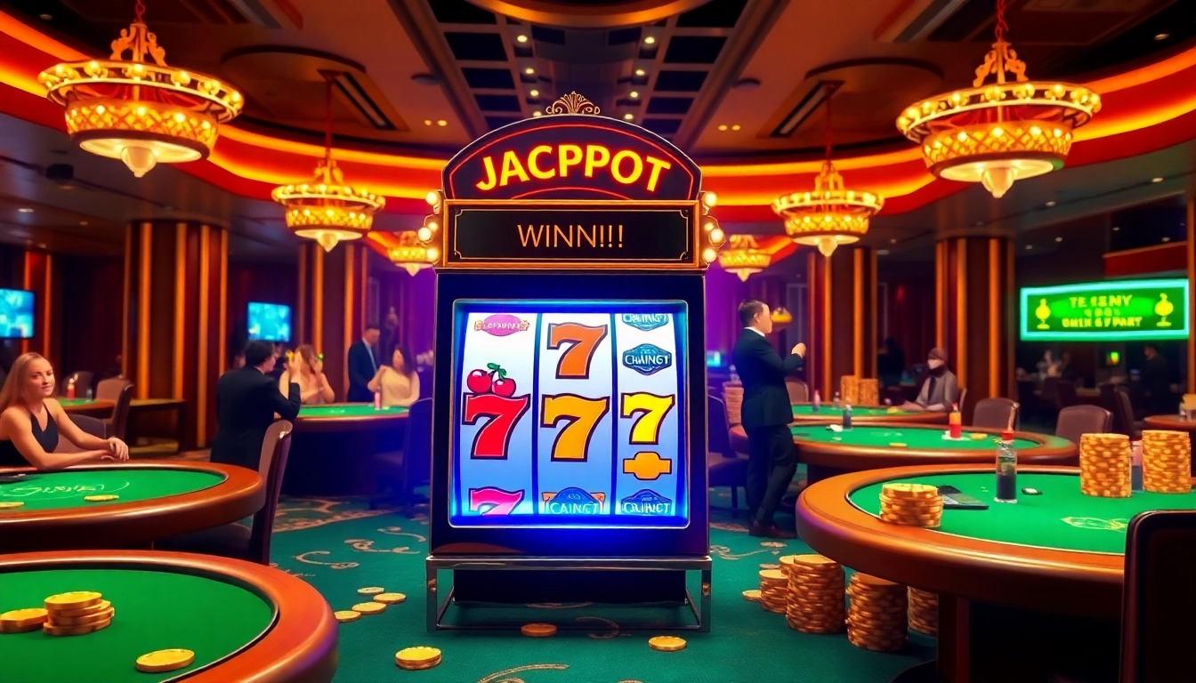 Experience the excitement of playing slot 2d at a luxurious casino with vibrant graphics and winning moments.