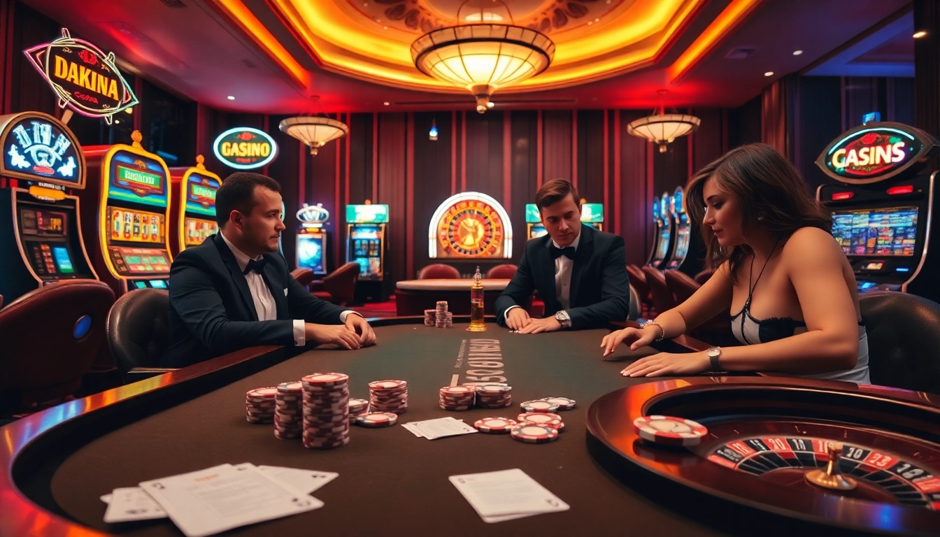 Eager players at a poker table in a vibrant casino atmosphere, inspired by https://kjc.uk.com/.