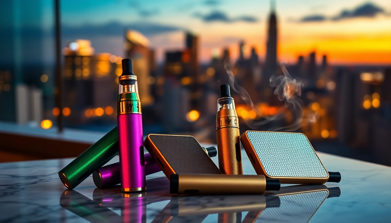 Showcasing stylish disposable vapes on a marble surface, highlighting modern relaxation trends.