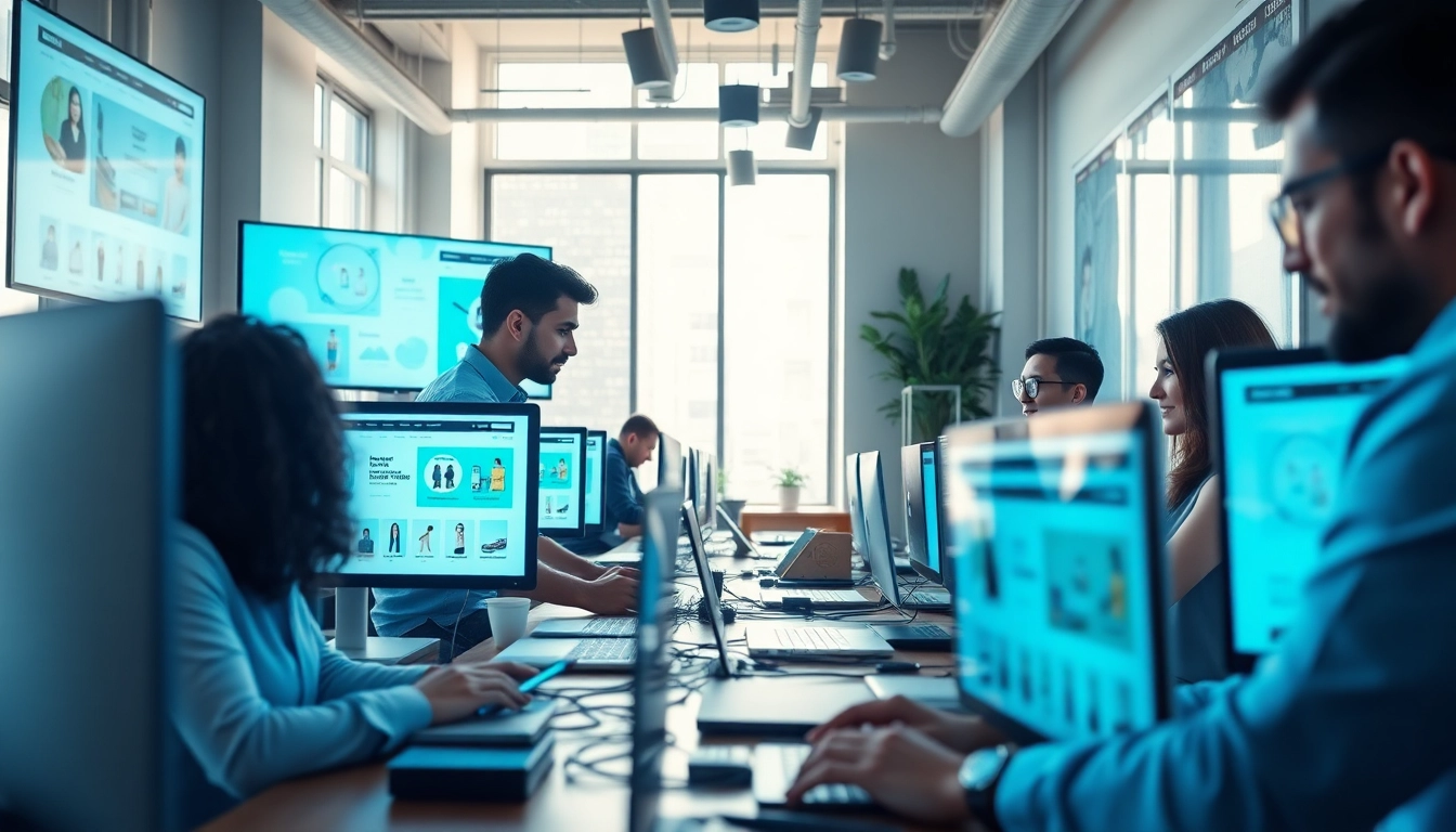 Ecommerce web development NYC team collaborating in a modern studio for innovative digital solutions.