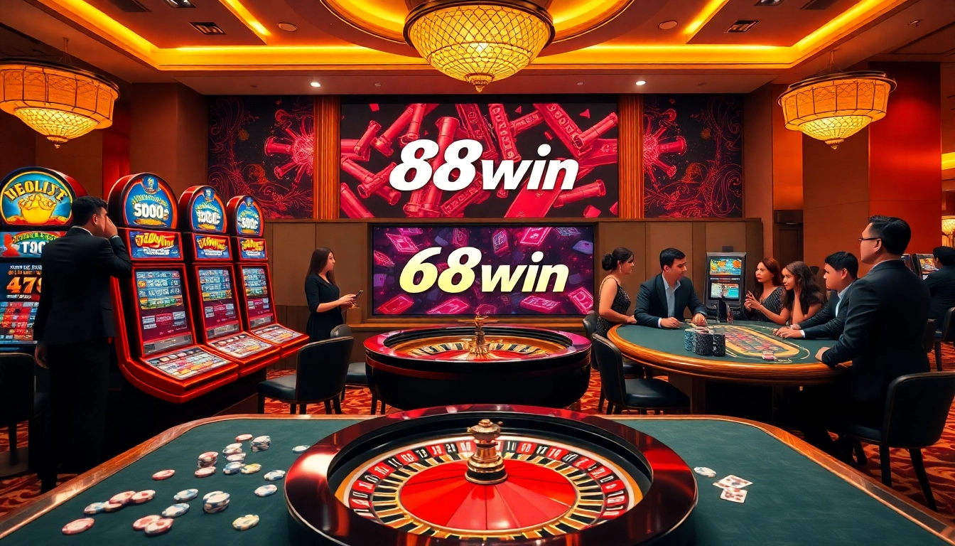 Experience the excitement of 68win with luxurious casino games and vibrant gaming tables.